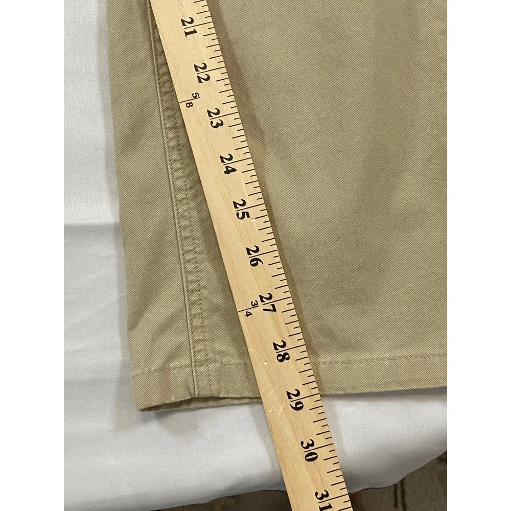 Peter Millar Mens 36x29 Khaki 5 Pocket Twill Pants‎ Straight Leg Tan Cotton Peru